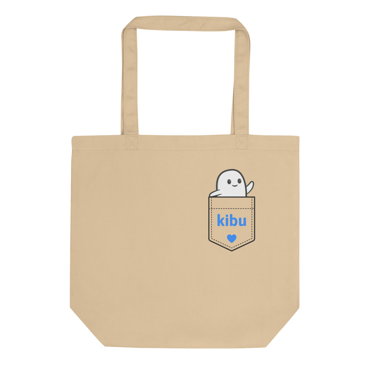 Boo Pocket Tote - Oyster, flat front