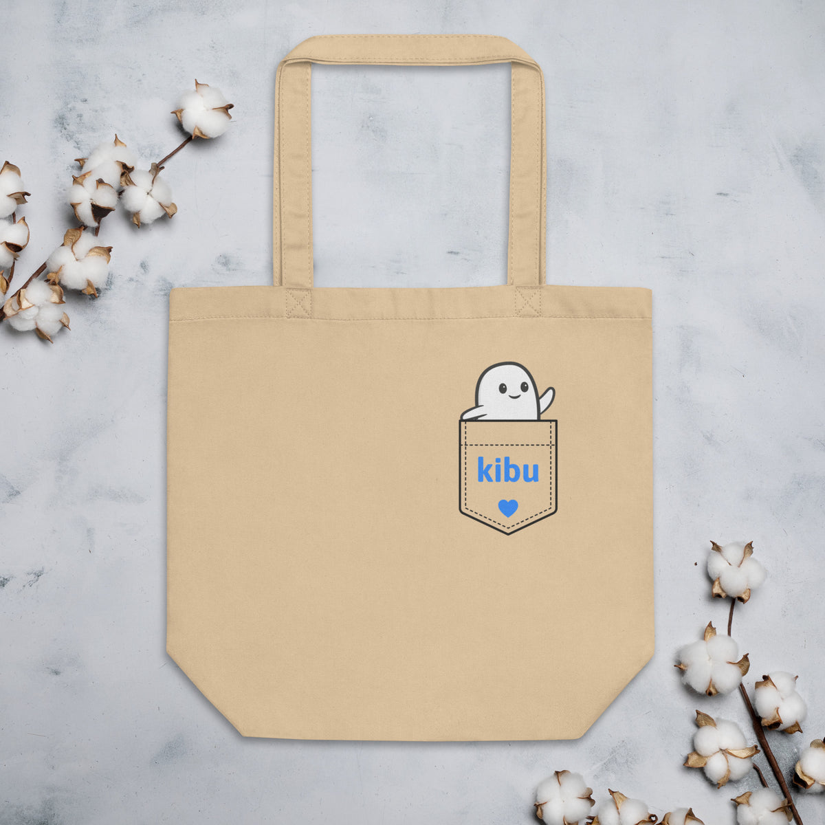 Boo Pocket Tote - Oyster, flat lay