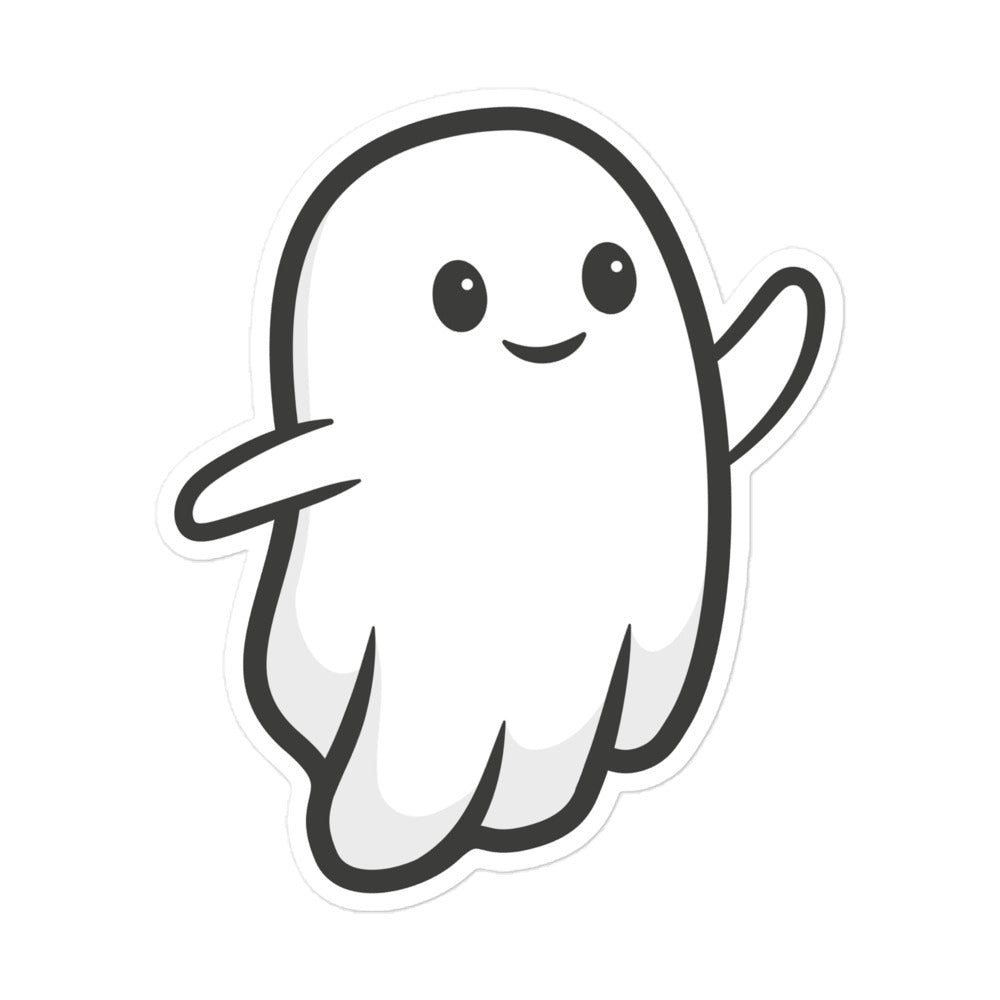 Boo Wave Sticker - flat front