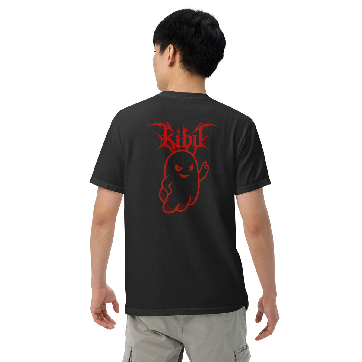 Evil Boo Tee - Black, back on model