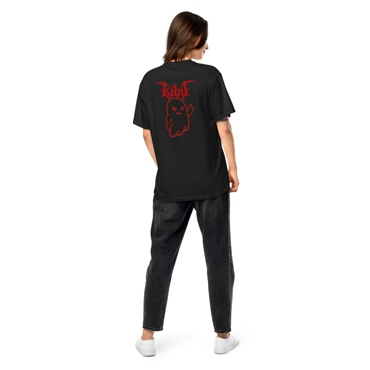 Evil Boo Tee - Black, women's back