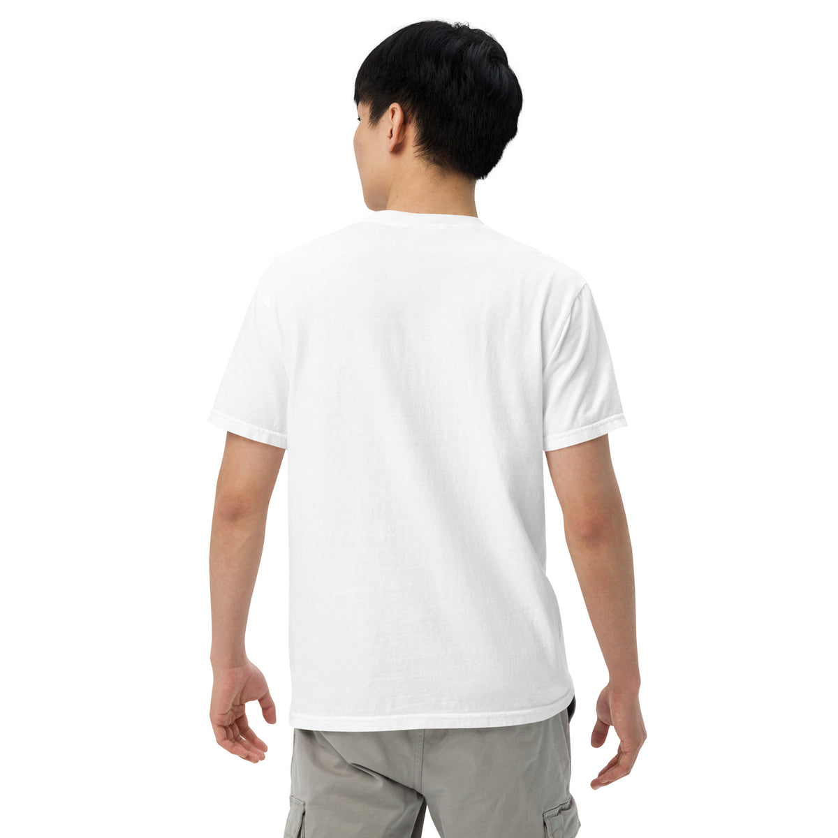 Kibu Classic Tee - White, back on model