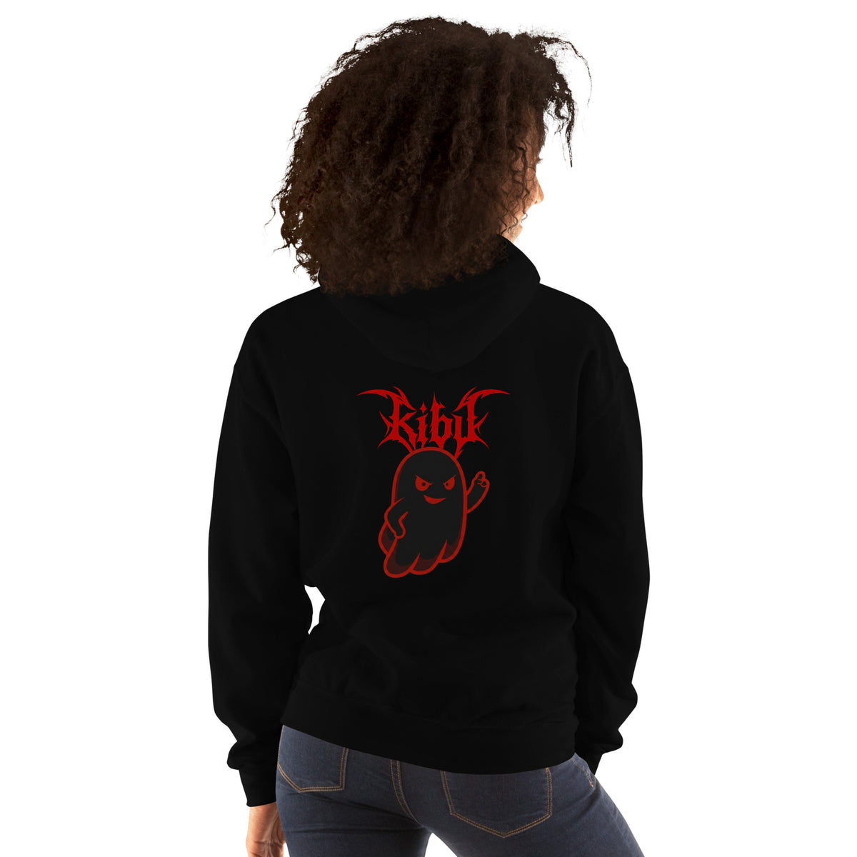 Evil Boo Hoodie - Black, women's back