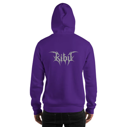 Skeleboo Hoodie - Purple, back on model