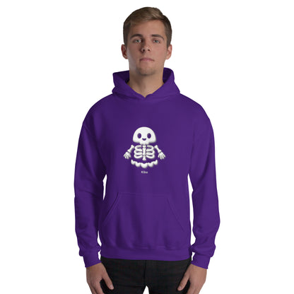 Skeleboo Hoodie - Purple, front on model