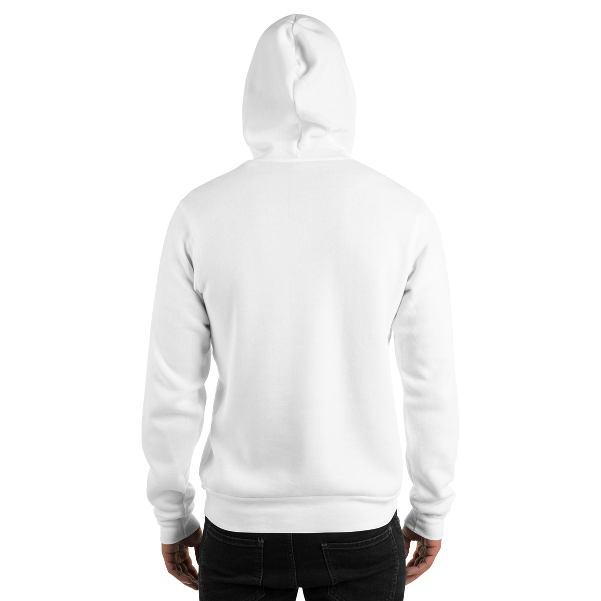 Kibu Classic Hoodie - White, back on model