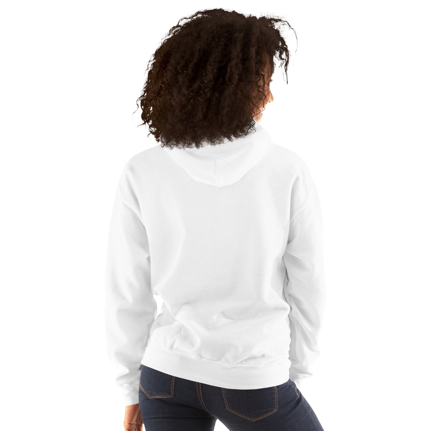 Kibu Classic Hoodie - White, back on model