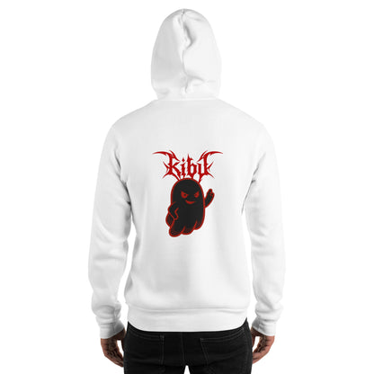 Evil Boo Hoodie - White, back on model