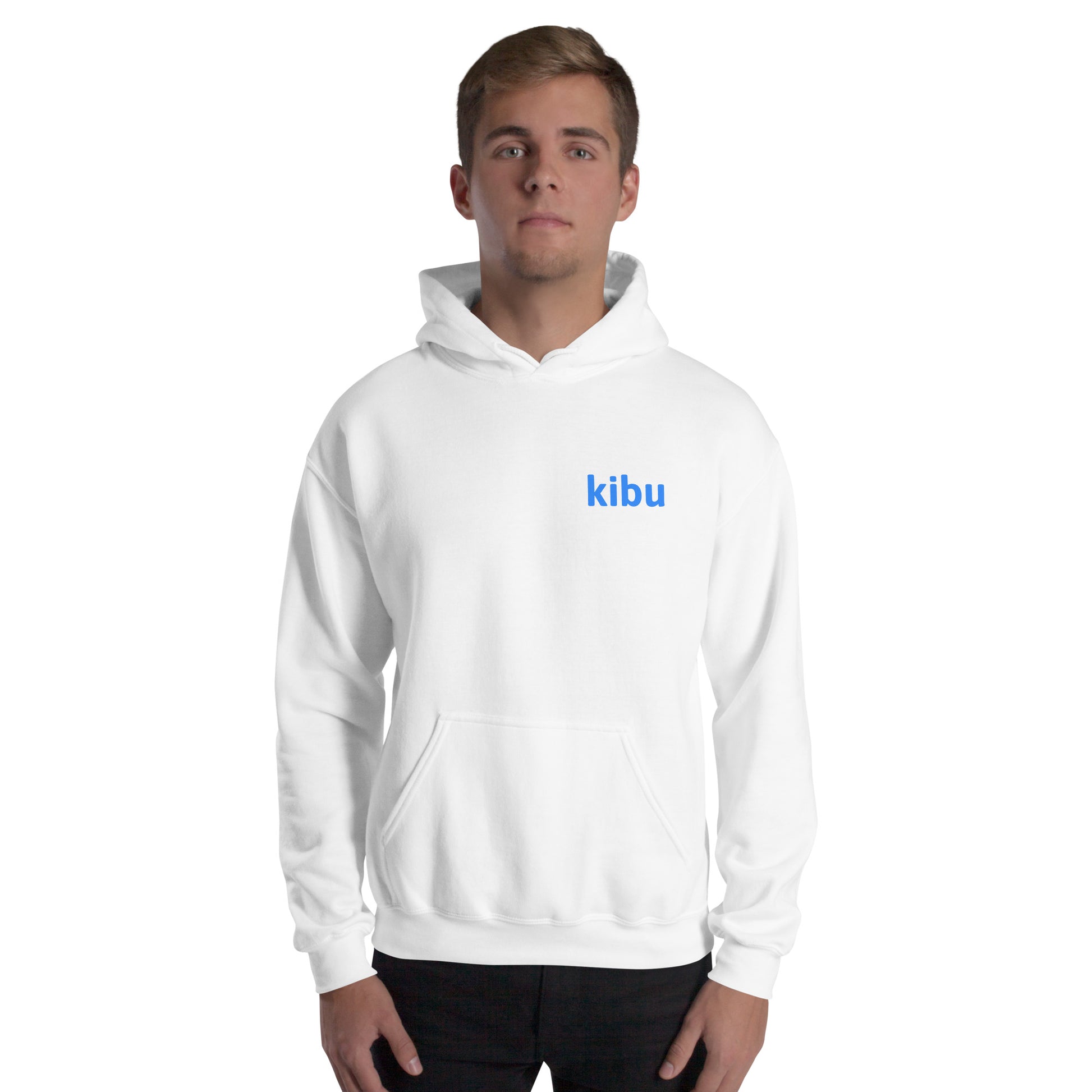 Kibu Classic Hoodie - White, front on model