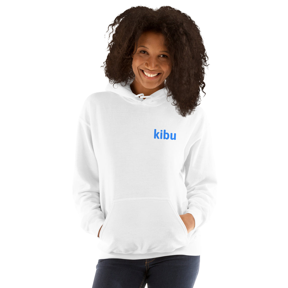 Kibu Classic Hoodie - White, front on model